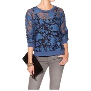 WELLS GRACE LACE SHEER SWEATSHIRT... #6516